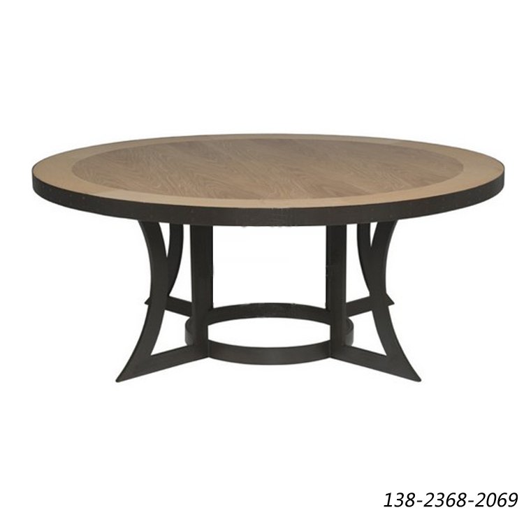 工业风桌子，铁艺镶实木餐桌，复古桌