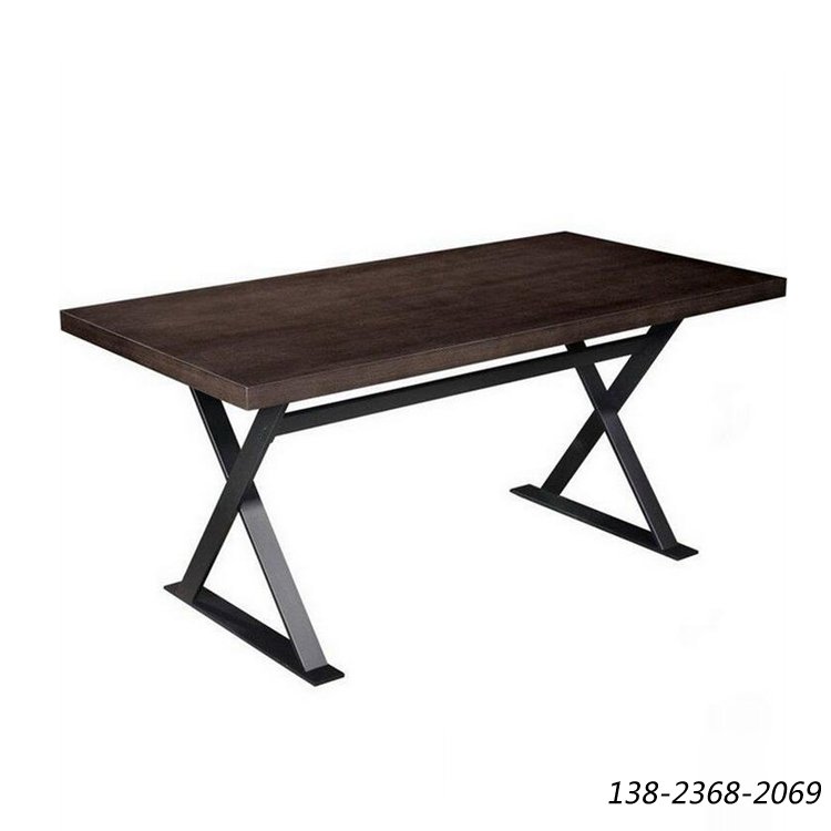 工业风桌子，铁木结合餐桌，loft桌子