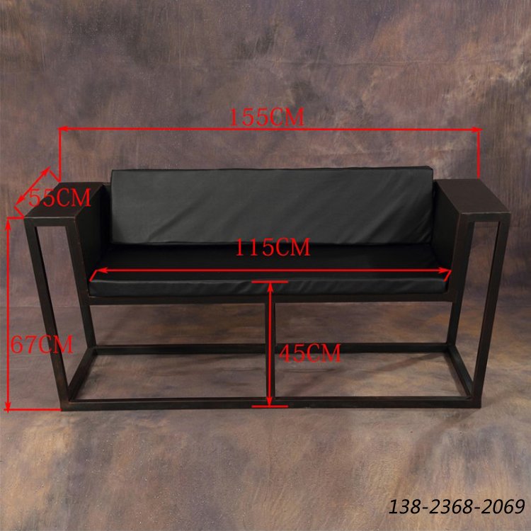 铁艺沙发，福州定做卡座，复古卡座沙发