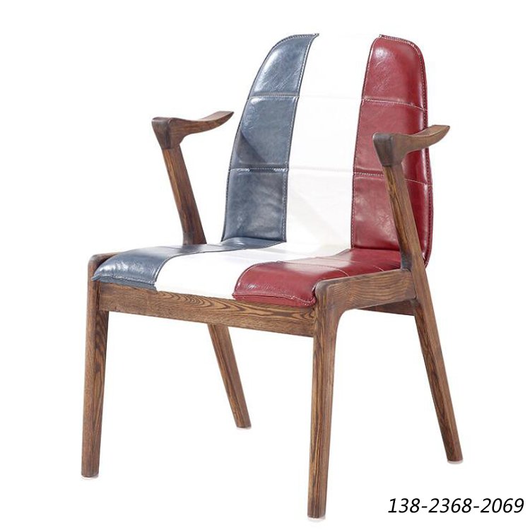 做旧复古皮质椅子，扶手椅价格，餐厅椅