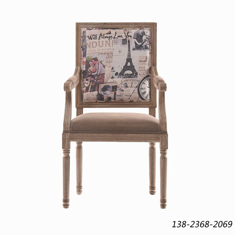 复古餐厅椅子，实木椅定制，西餐厅家具