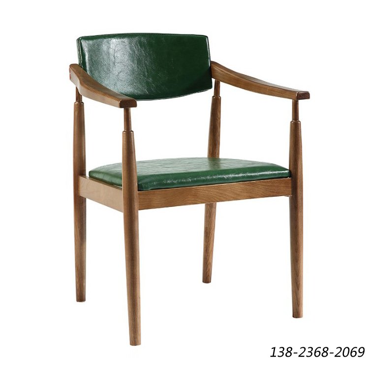 餐厅扶手椅，原木色椅子，实木家具厂