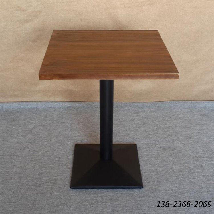 咖啡厅餐桌定制，小巧方桌价格，实木做旧桌子