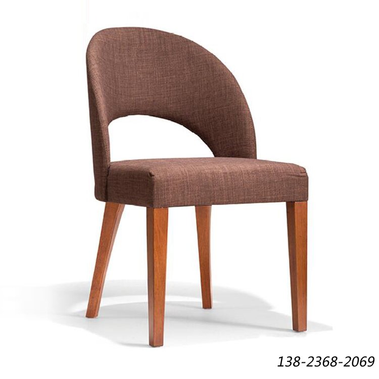 北欧风餐椅，麻布软包椅，优质的咖啡厅餐椅