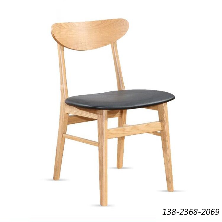 爆款咖啡厅餐椅，实木蝴蝶椅，餐椅原木色定制