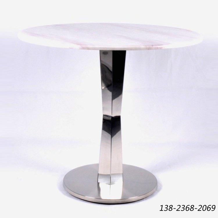 天然大理石圆餐桌，3人圆桌，定制尺寸桌子