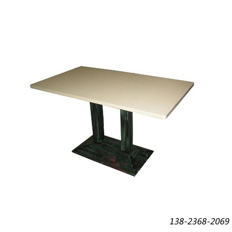 大理石餐桌价格，铸铁脚桌子，四人长方桌