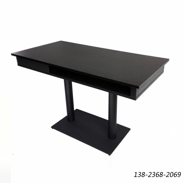 贴木皮餐桌，中餐厅桌子，带抽屉长方桌