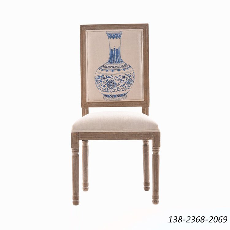 美式复古椅子，中餐厅餐椅，实木餐椅
