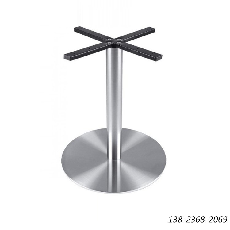 圆形不锈钢桌脚，拉丝桌子脚，餐桌桌脚