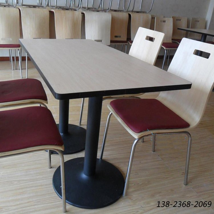 防火板四人桌，长方形餐桌，快餐厅桌椅