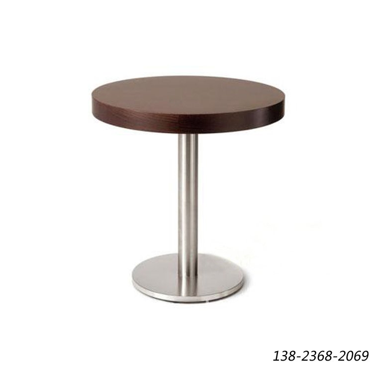圆形木皮桌子，饮品店桌子，餐桌尺寸定制