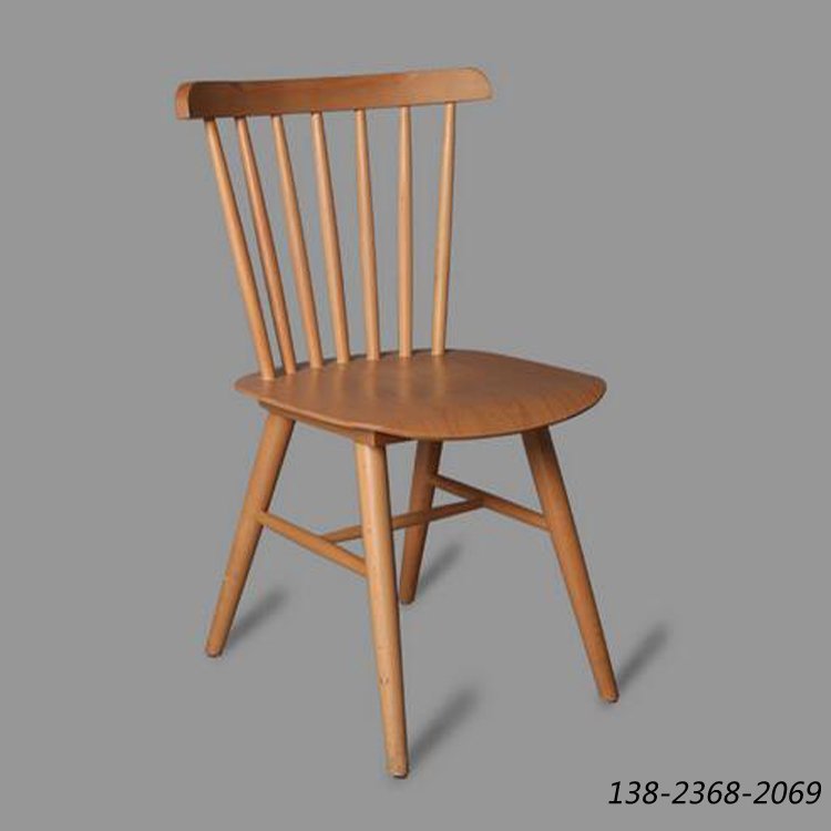 实木温莎椅，餐饮休闲椅，北欧风格椅子