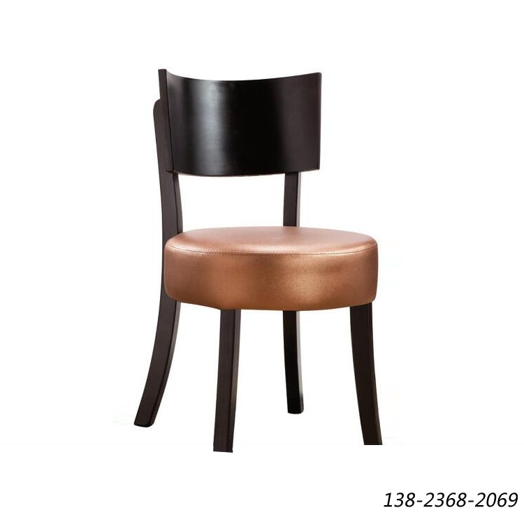 圆凳餐椅，皮垫软包椅，奶茶店专用椅子