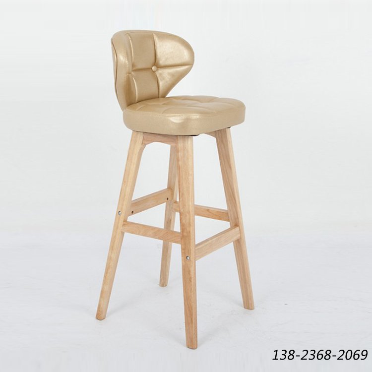 实木吧台椅，简约高教椅子，定做颜色吧椅