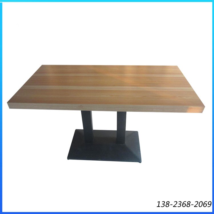 餐饮餐桌，西餐厅桌子，实木长方桌可定制尺寸