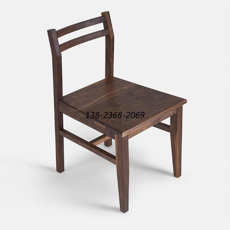 北欧餐椅，全实木椅子，咖啡厅榆木椅子