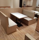 <b>阿肥茶餐厅大理石餐桌，实木餐椅卡座沙发案例</b>
